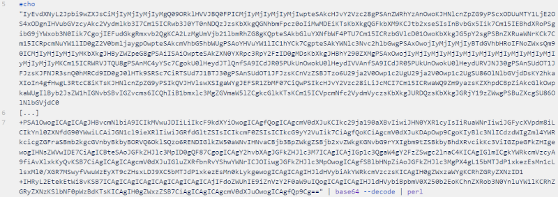 Base64 encoded code
