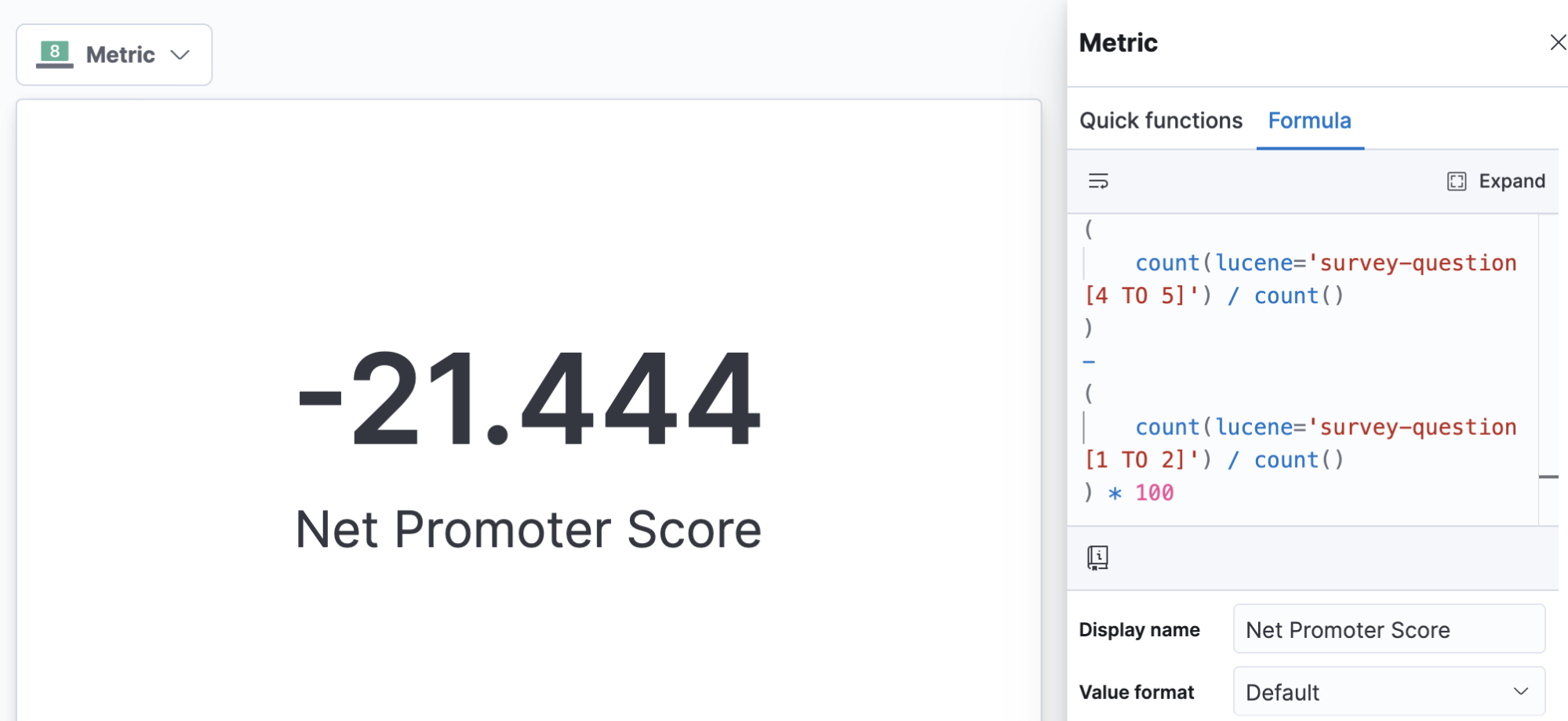 Calculating industry-specific metrics with formulas