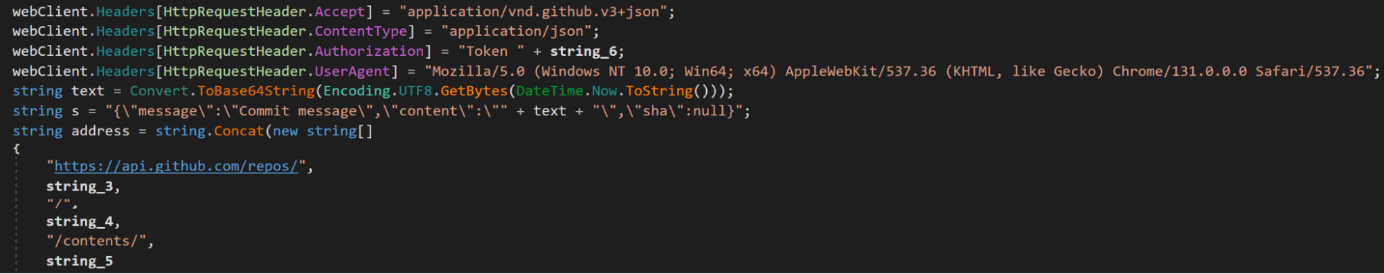 Initialization of the HTTP request