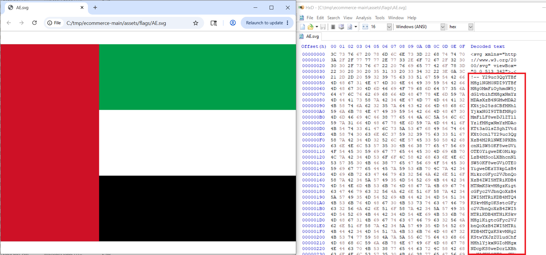 SVG image file with Base64-encoded data