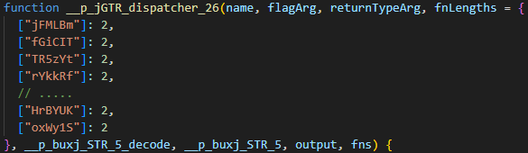 The main dispatcher’s function signature