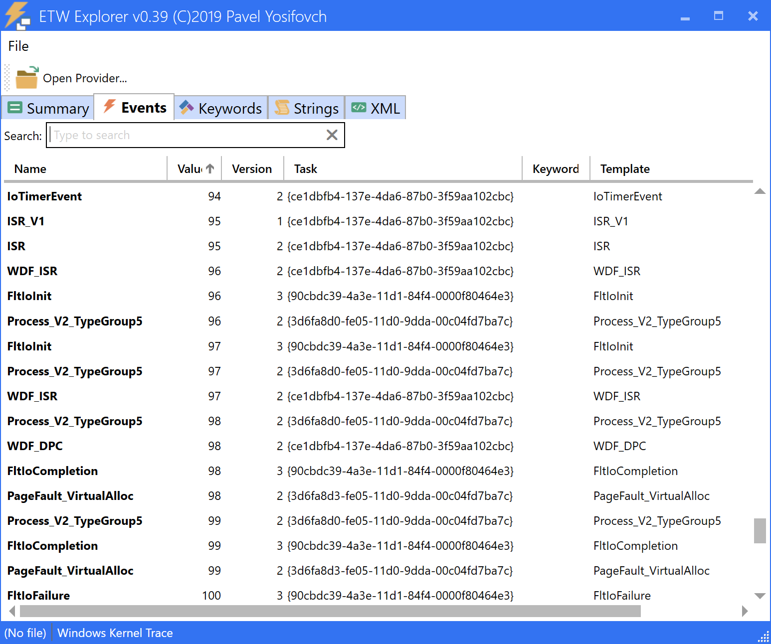 Enumerating MOF providers with ETW Explorer