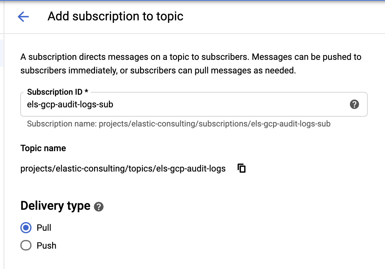 Add subscription to topic