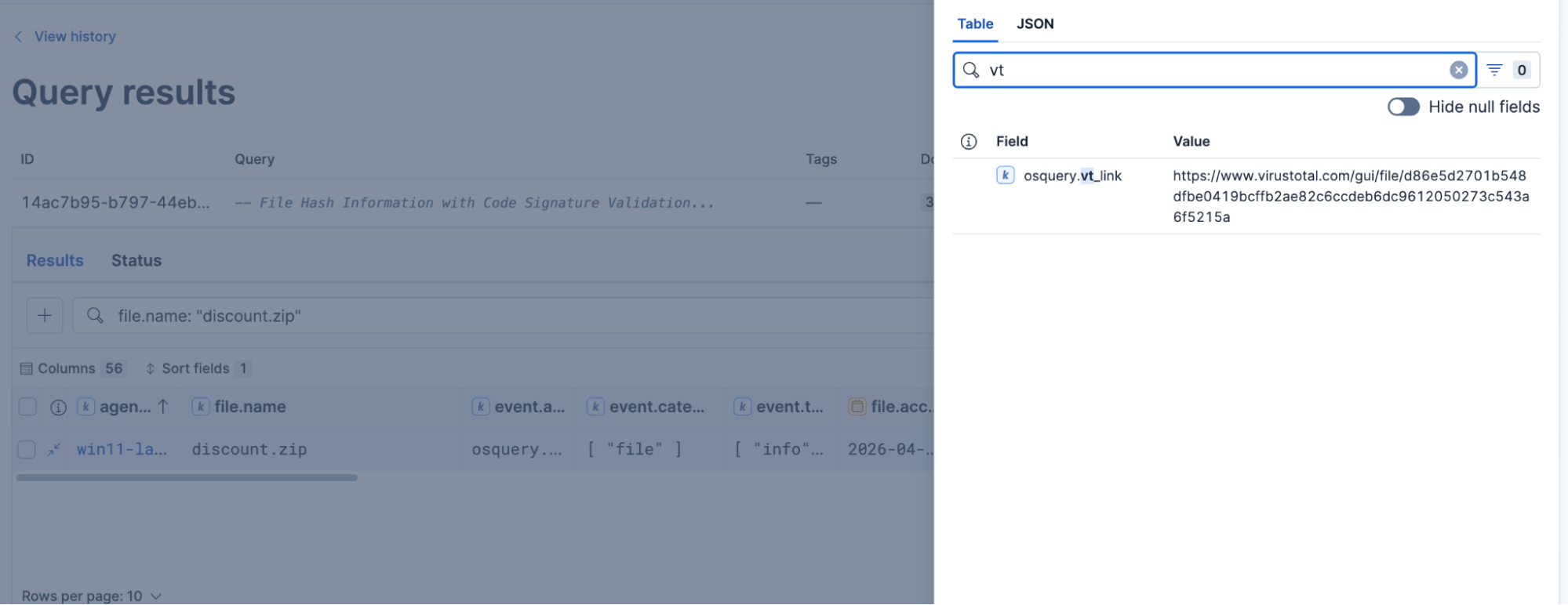 File lookup