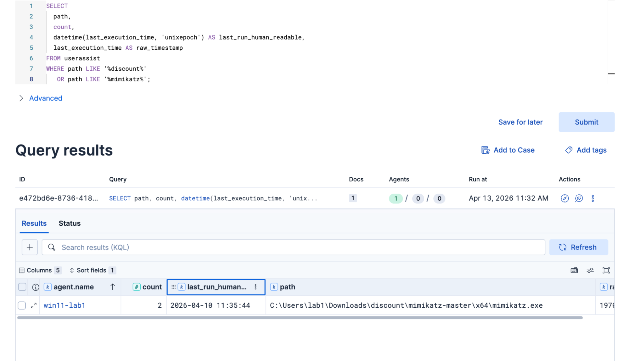 Userassist view