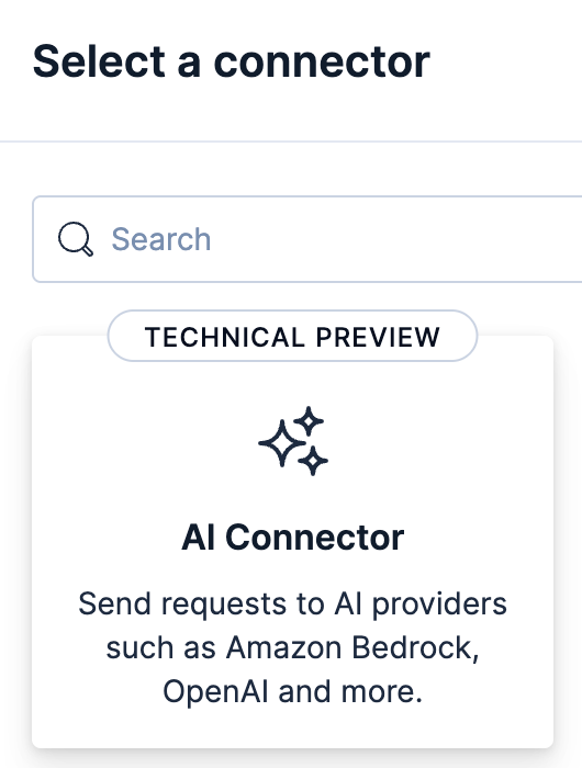 Selecting a connector