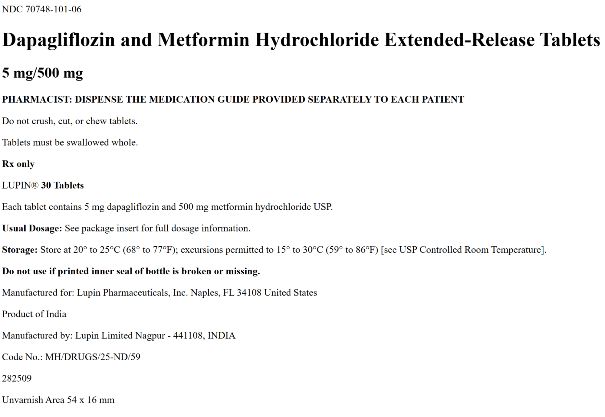 Text extracted by jina-ocr-v1 from a drug packaging label, rendered from Markdown to HTML