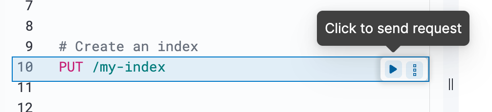 Kibana Dev Console Send Request