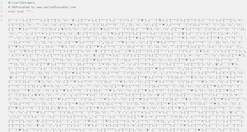 Perl obfuscated code