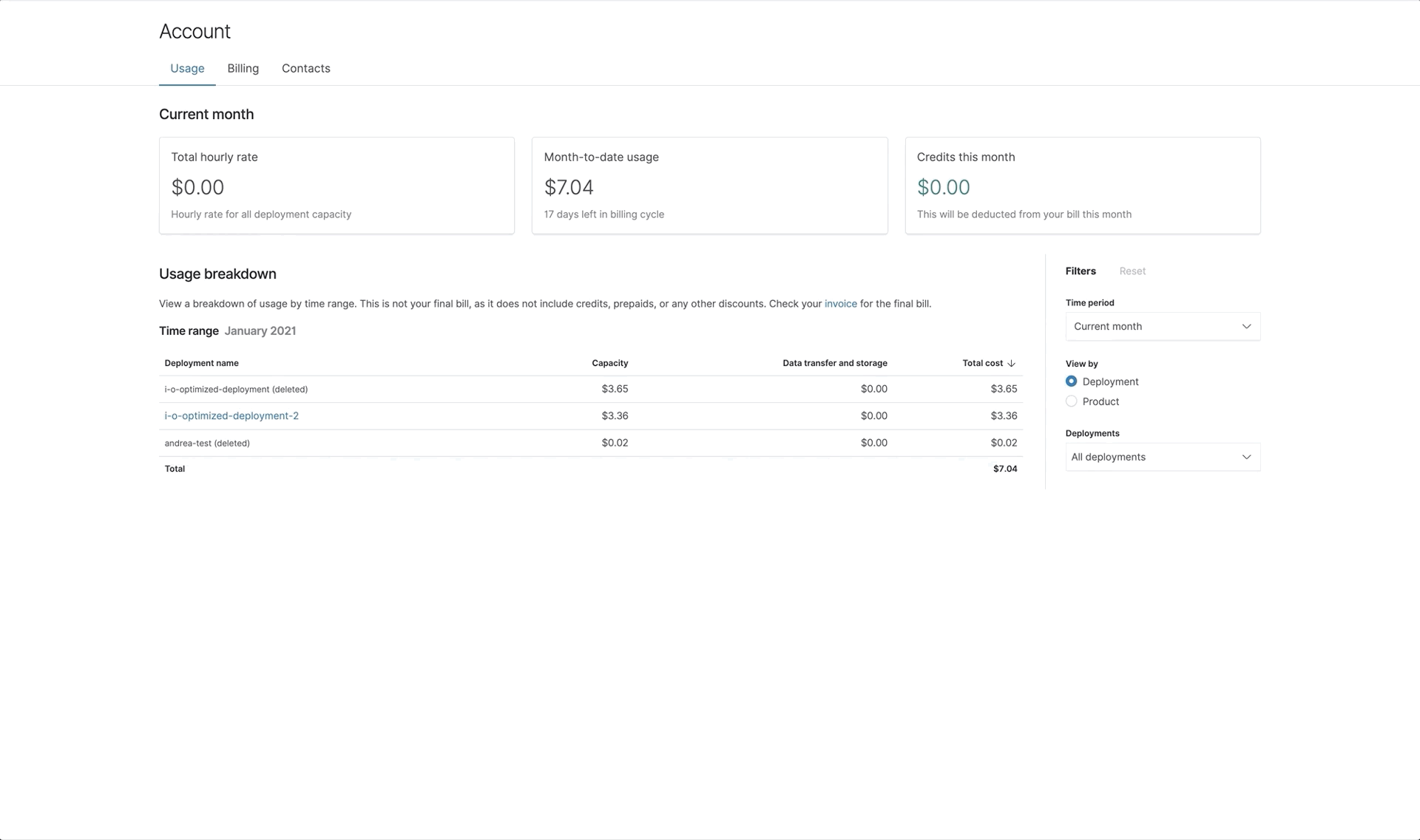 Shows animation of how to use the new cost analysis page