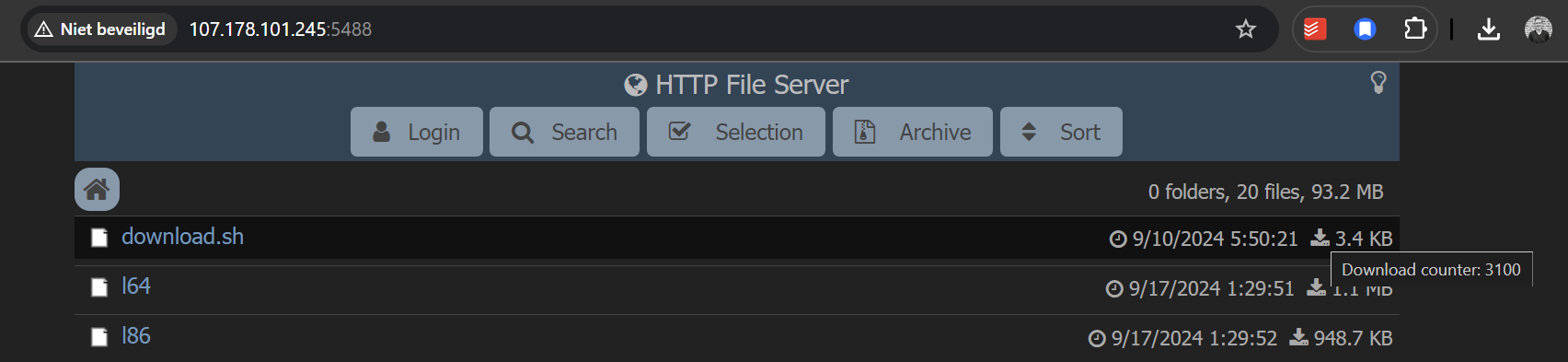 Download Counter Indicating 3000+ Downloads Within 2 Weeks of Upload