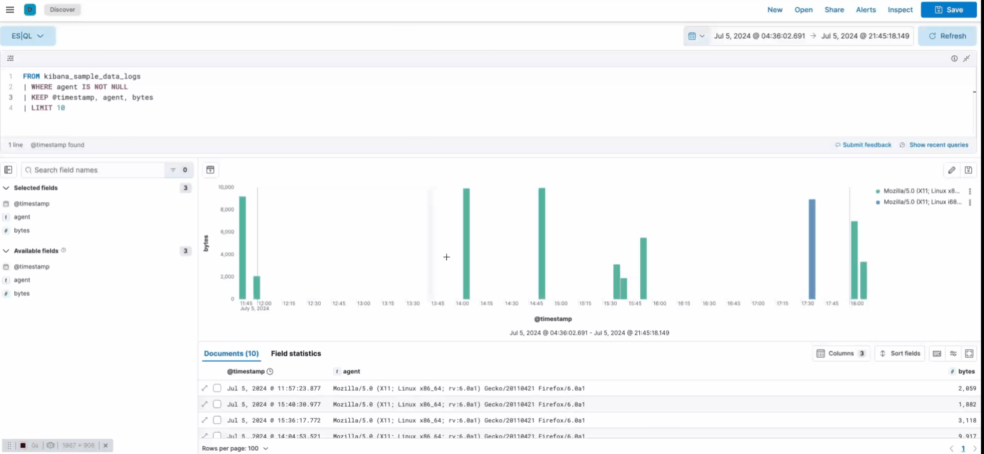 Filter by clicking a chart