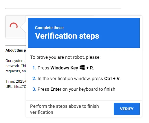 Fake captcha
