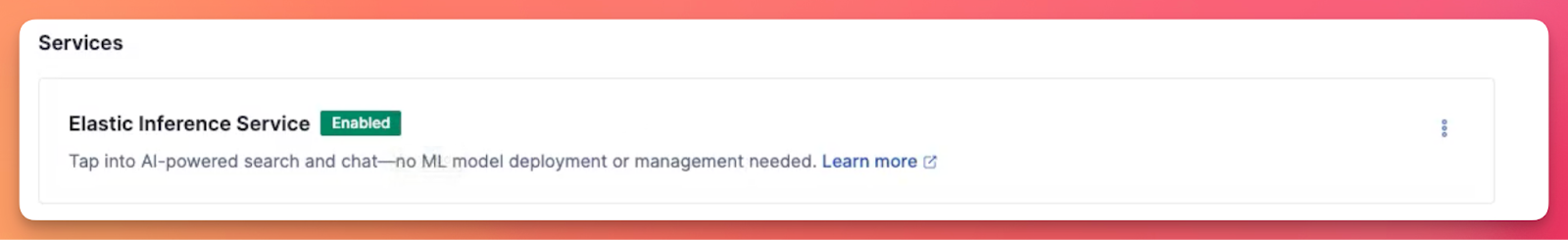 Elastic Inference Service has been enabled