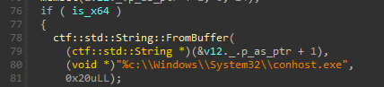 conhost.exe process injection target
