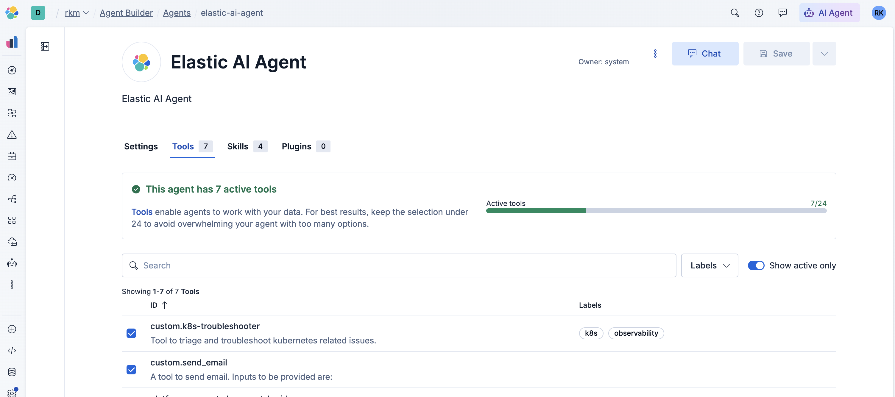 Workflow registered as a tool on the parent agent.