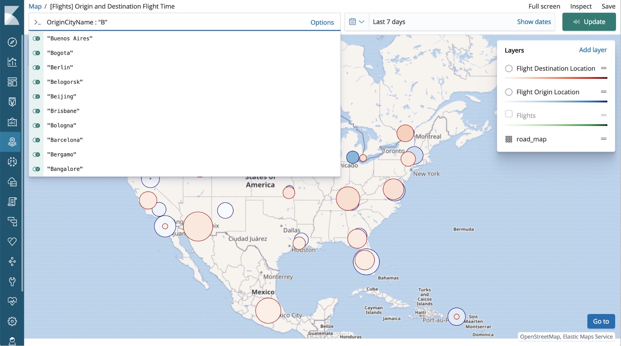 Use KQL with Elastic Maps