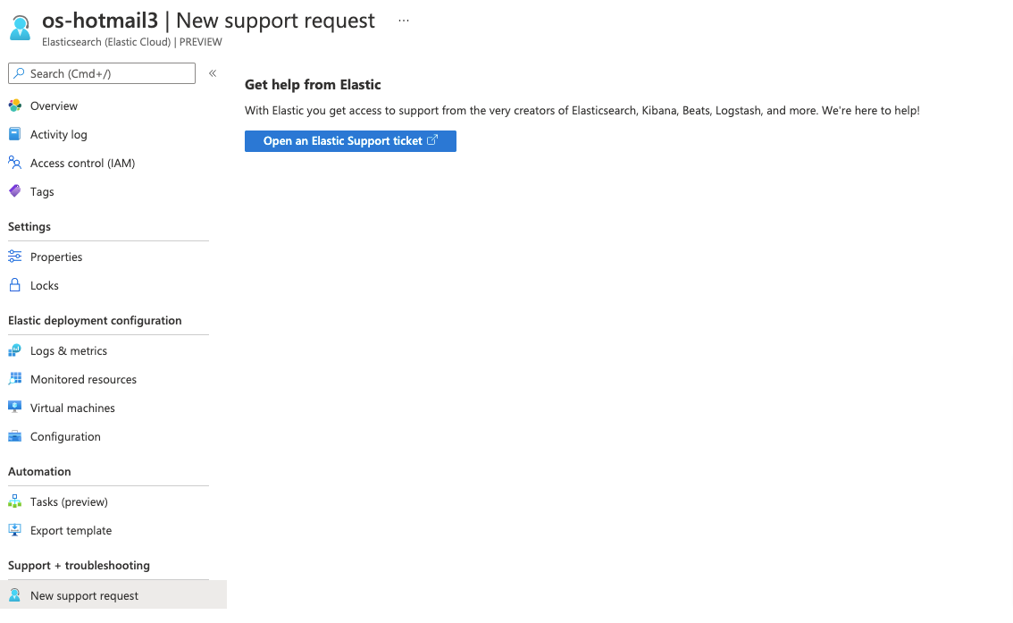 Screenshot of how to contact support