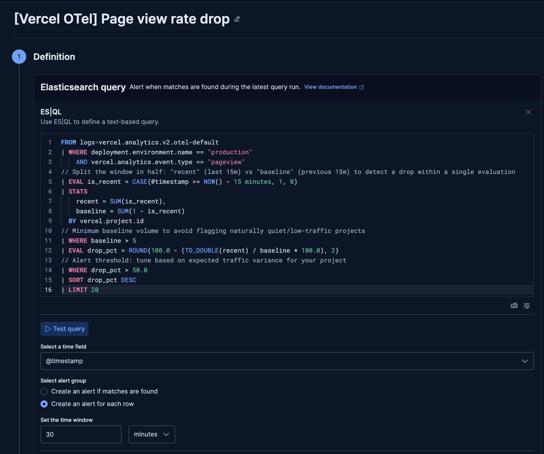Page view drops are the client-side alarm bell — by the time your error rate looks bad, users have already stopped arriving.