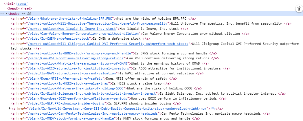 Example local links