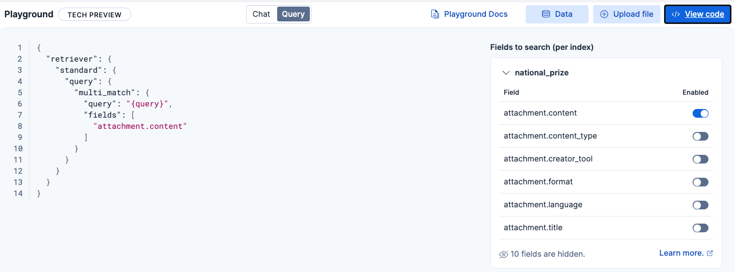 How Elasticsearch runs a query to retrieve relevant documents for RAG.