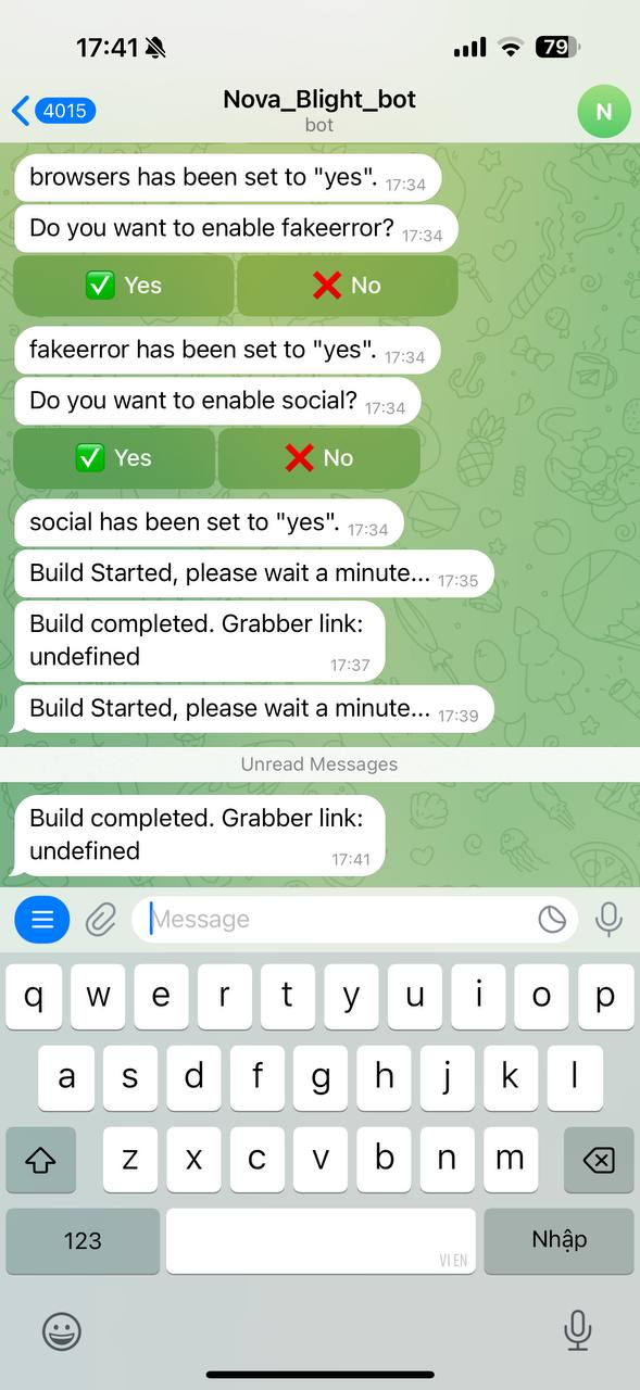 User screenshots of building NOVABLIGHT