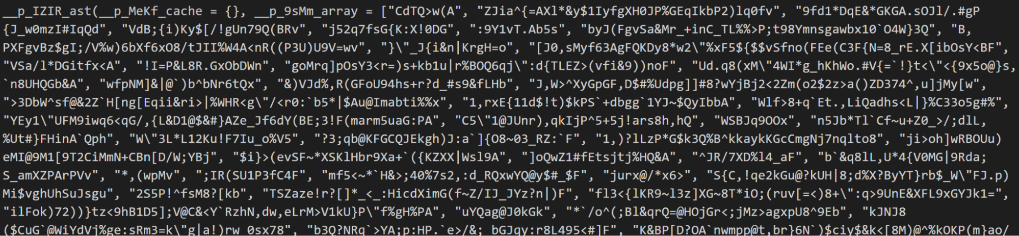 Global array used for lookup by __p_xIFu_MAIN_STR
