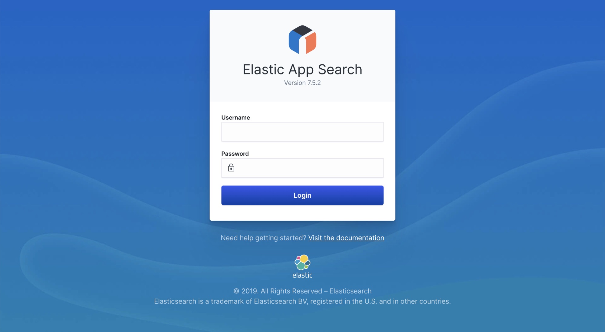 Anmeldung bei App Search