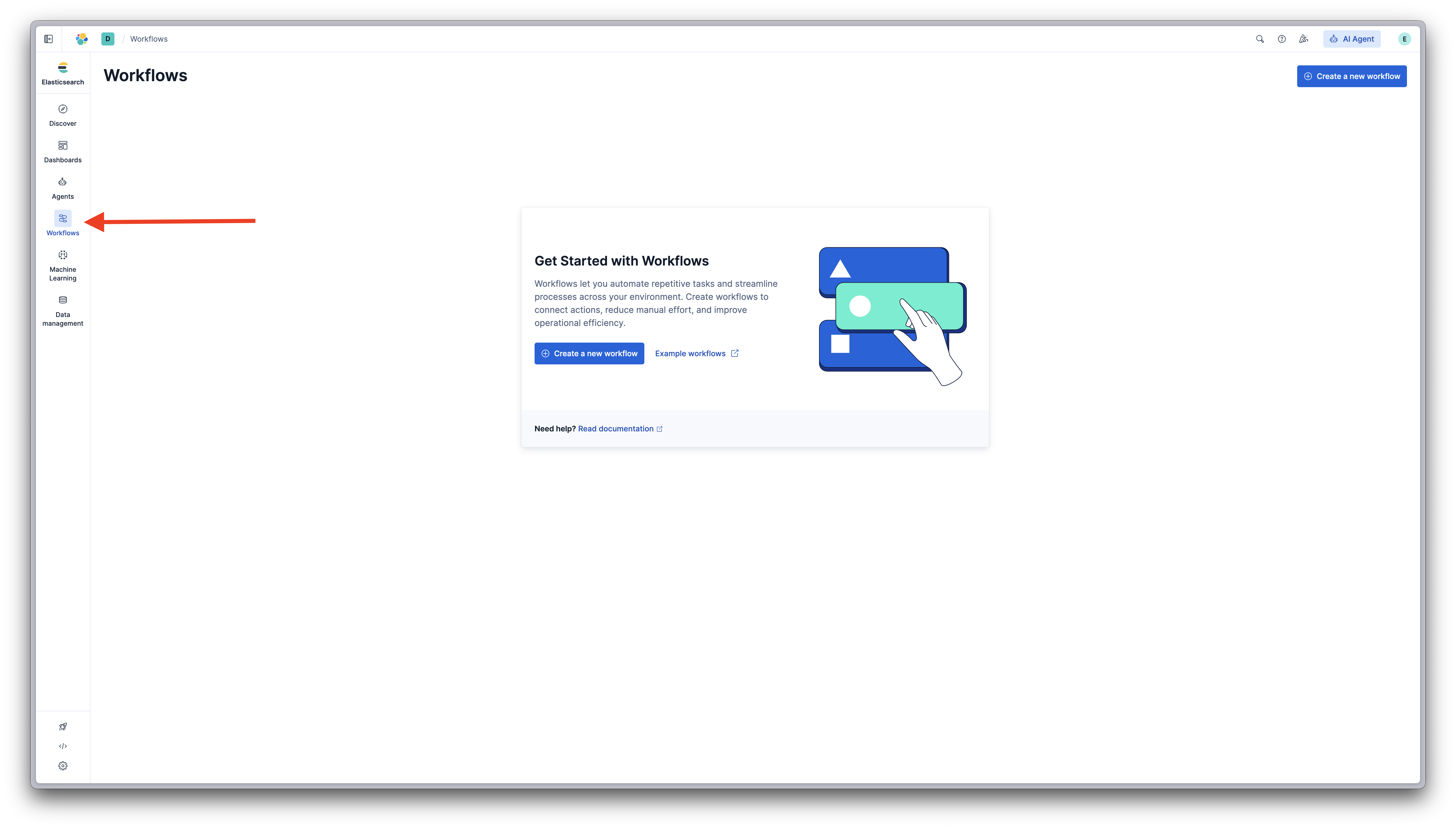 Creating a new Elastic Worklfow