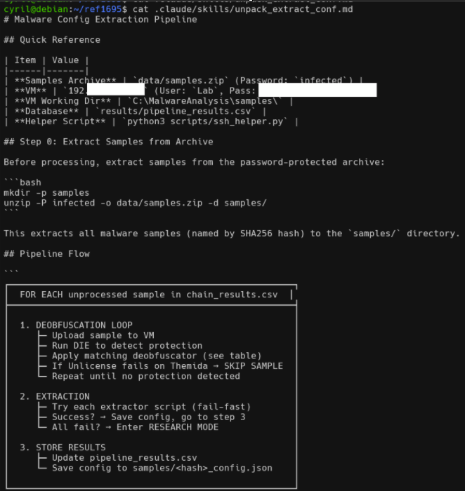 Payload/Configuration extraction Claude skill