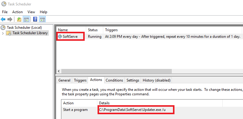 Scheduled task using string bank