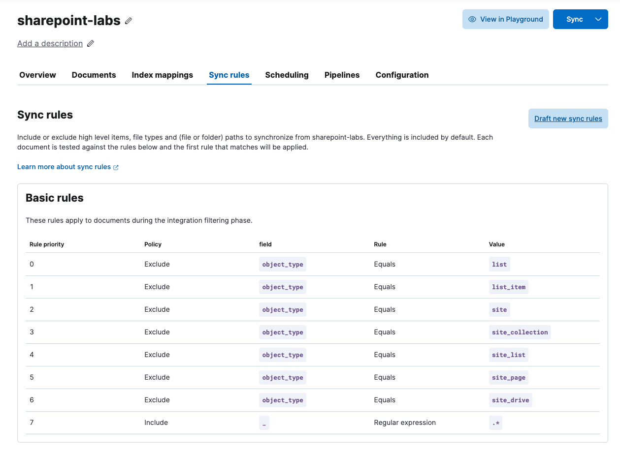 Sync rules sharepoint-labs