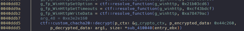 LUMMA calls for the first time the decryption function +0xdd82