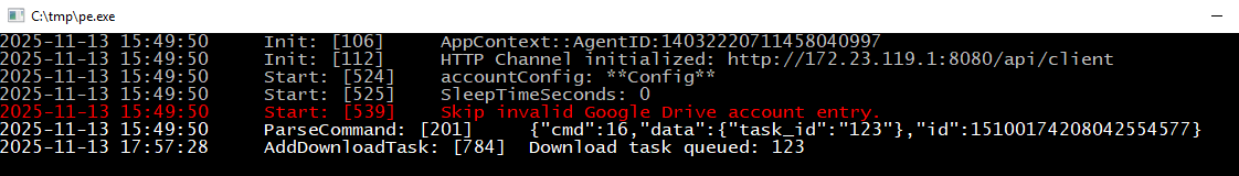 Task added to queue