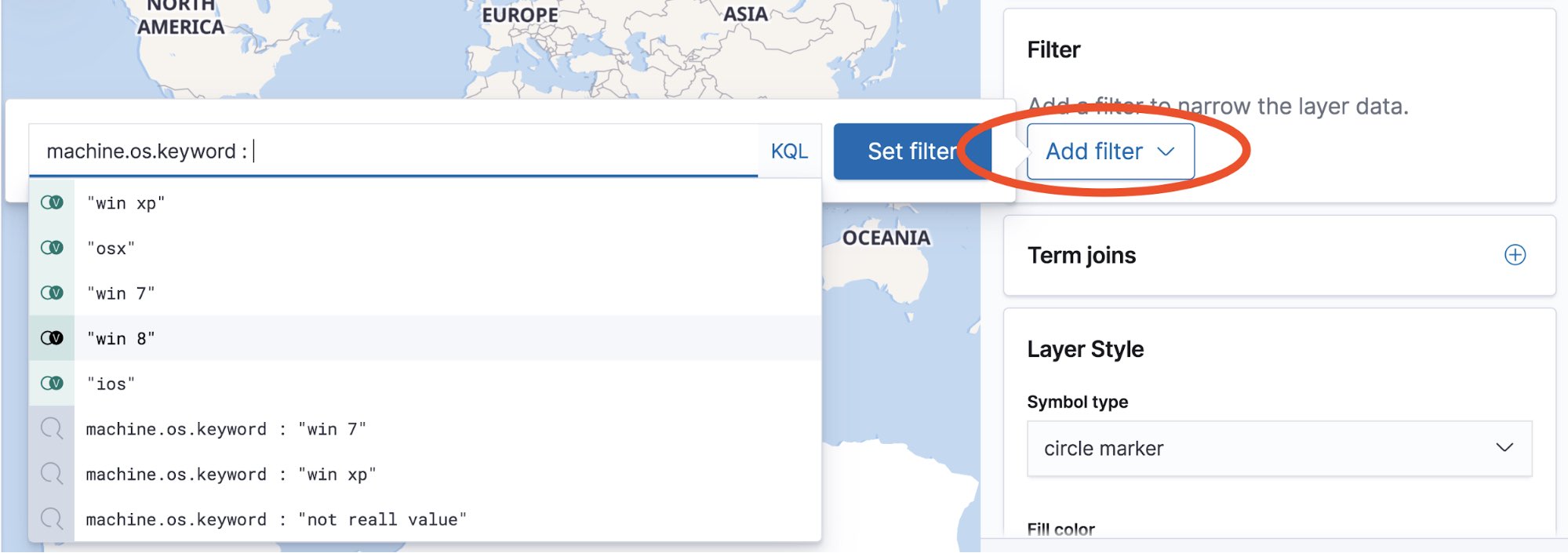 Setting a filter