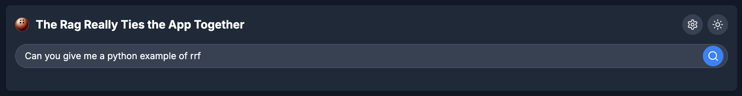 RAG UI example