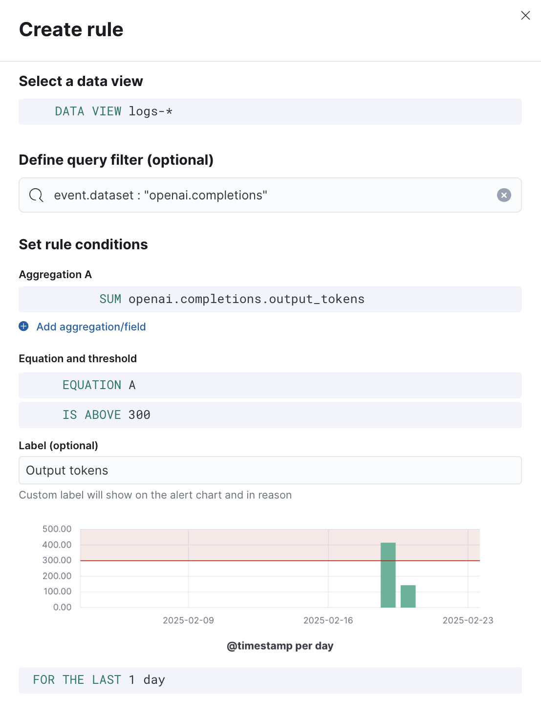 LLM Observability: Alert creation