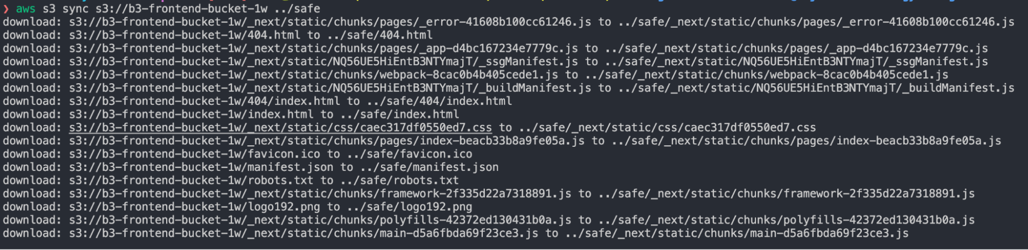 Leveraging AWS CLI sync command to download bucket contents