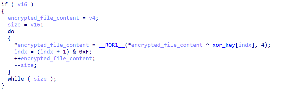 XOR decryption routine