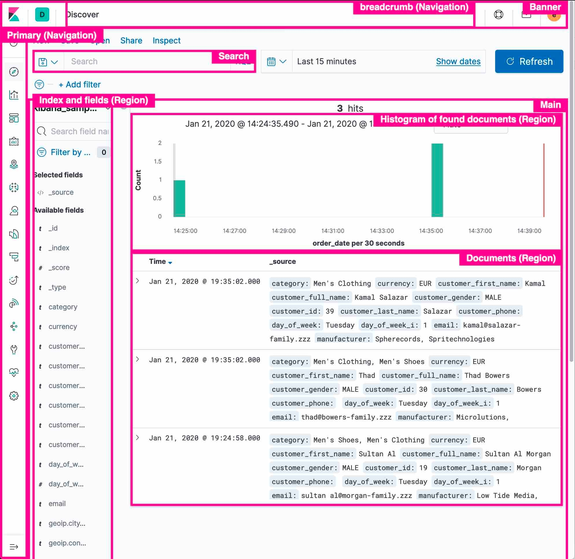 Making Kibana navigation accessible