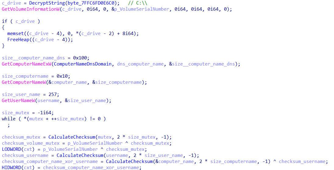 Checksum calculations similar to eSentire's report