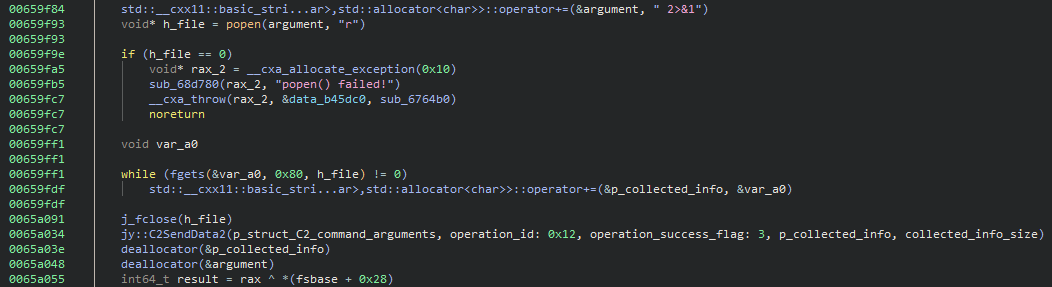 Executing shell command