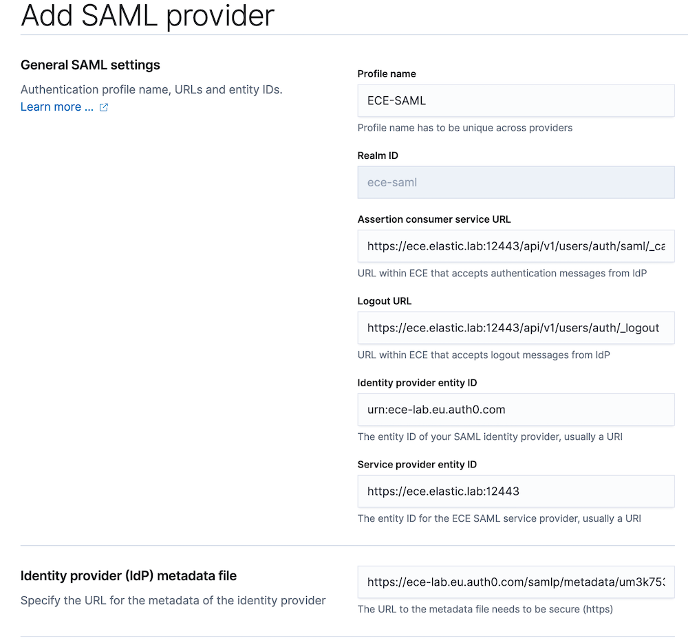 Add SAML provider