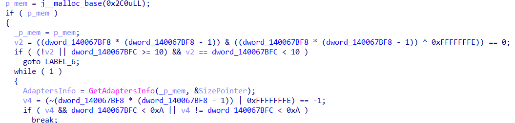 Retrieving network adapter information