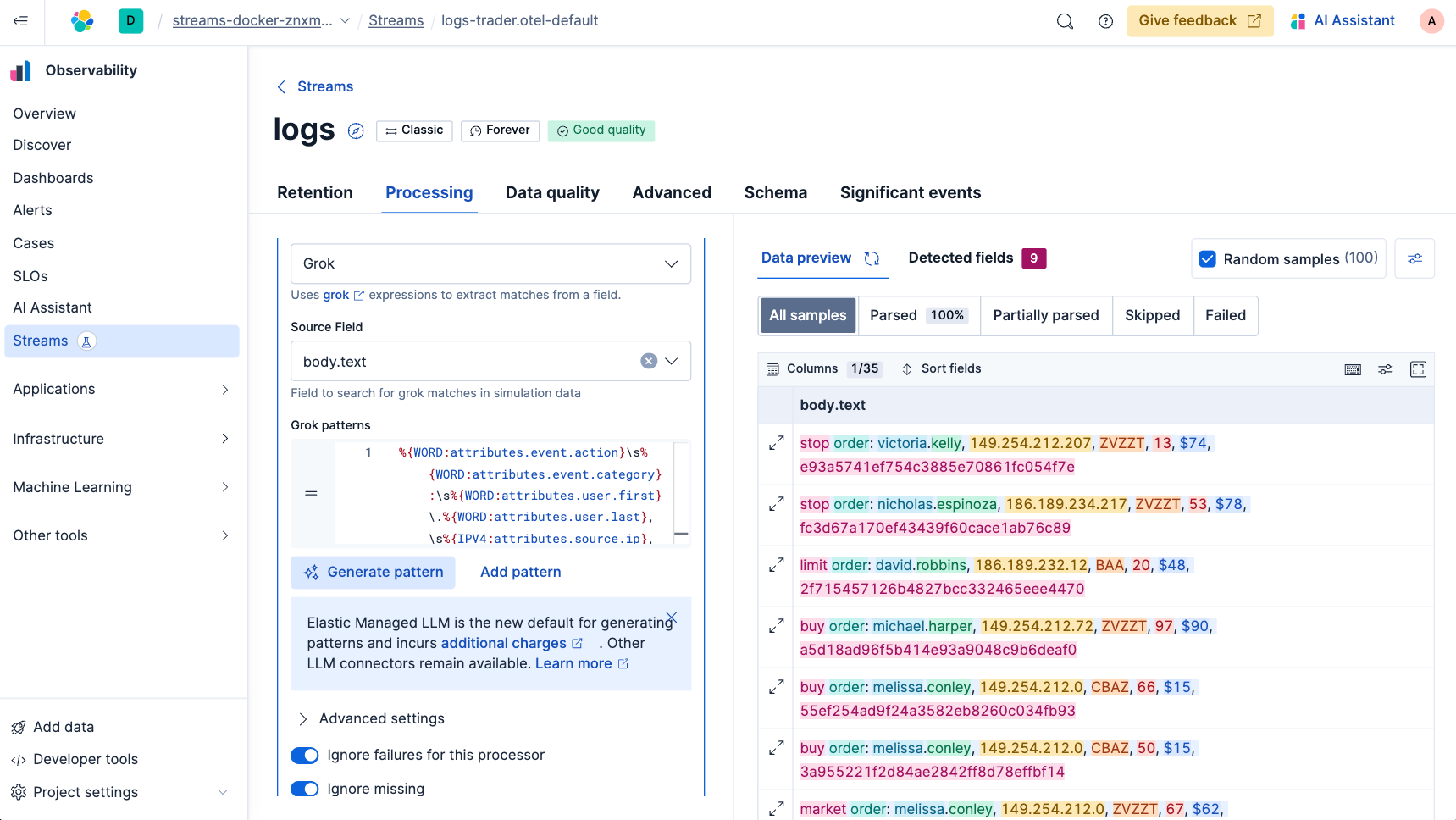 AI-based parsing