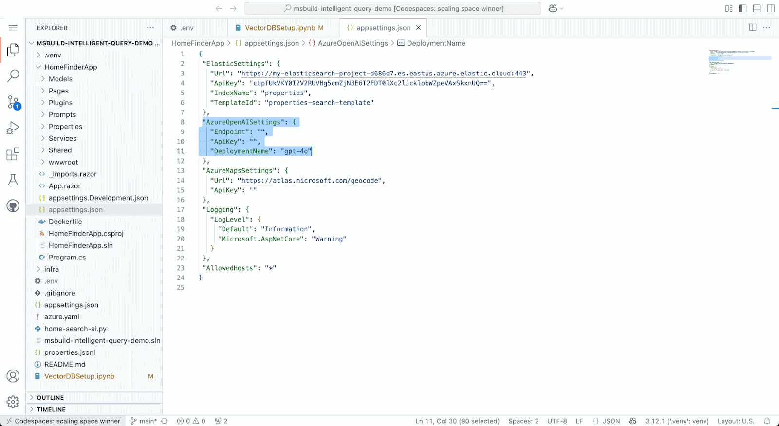 Erstellung eines Azure OpenAI-Dienstes.
